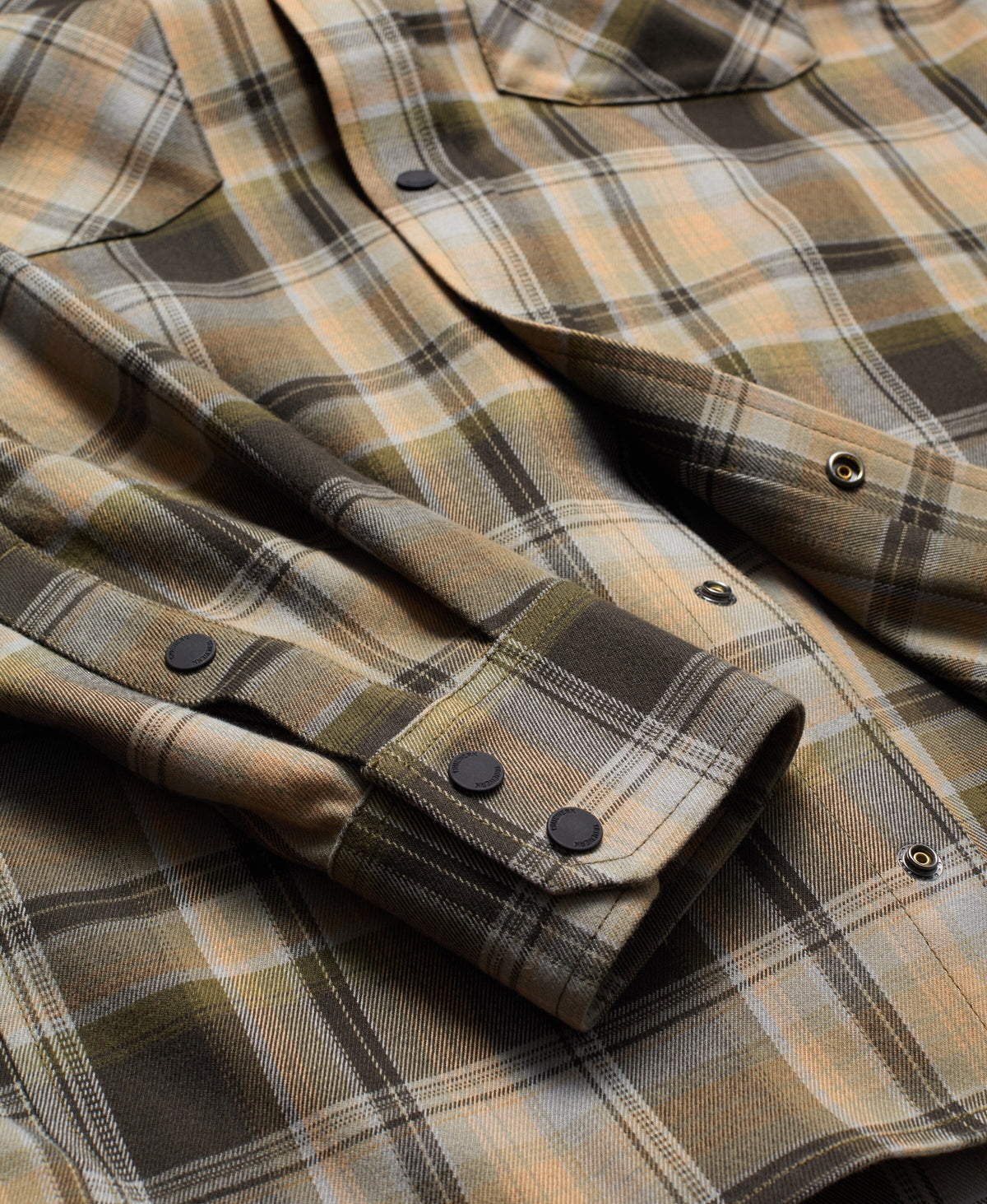 Ember Flannel Long Sleeve WerkShirt Truewerk #color_Grey/Peat Plaid