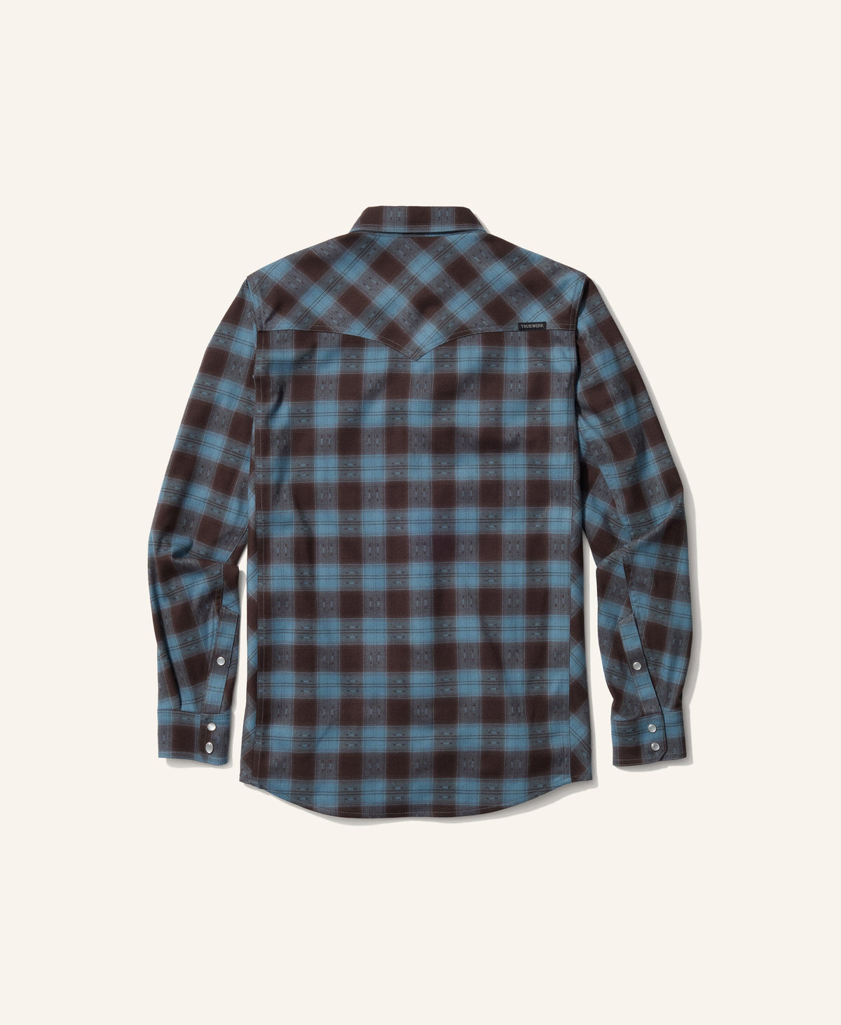 Ember Western Flannel Long Sleeve WerkShirt Truewerk #color_Blue/Brown