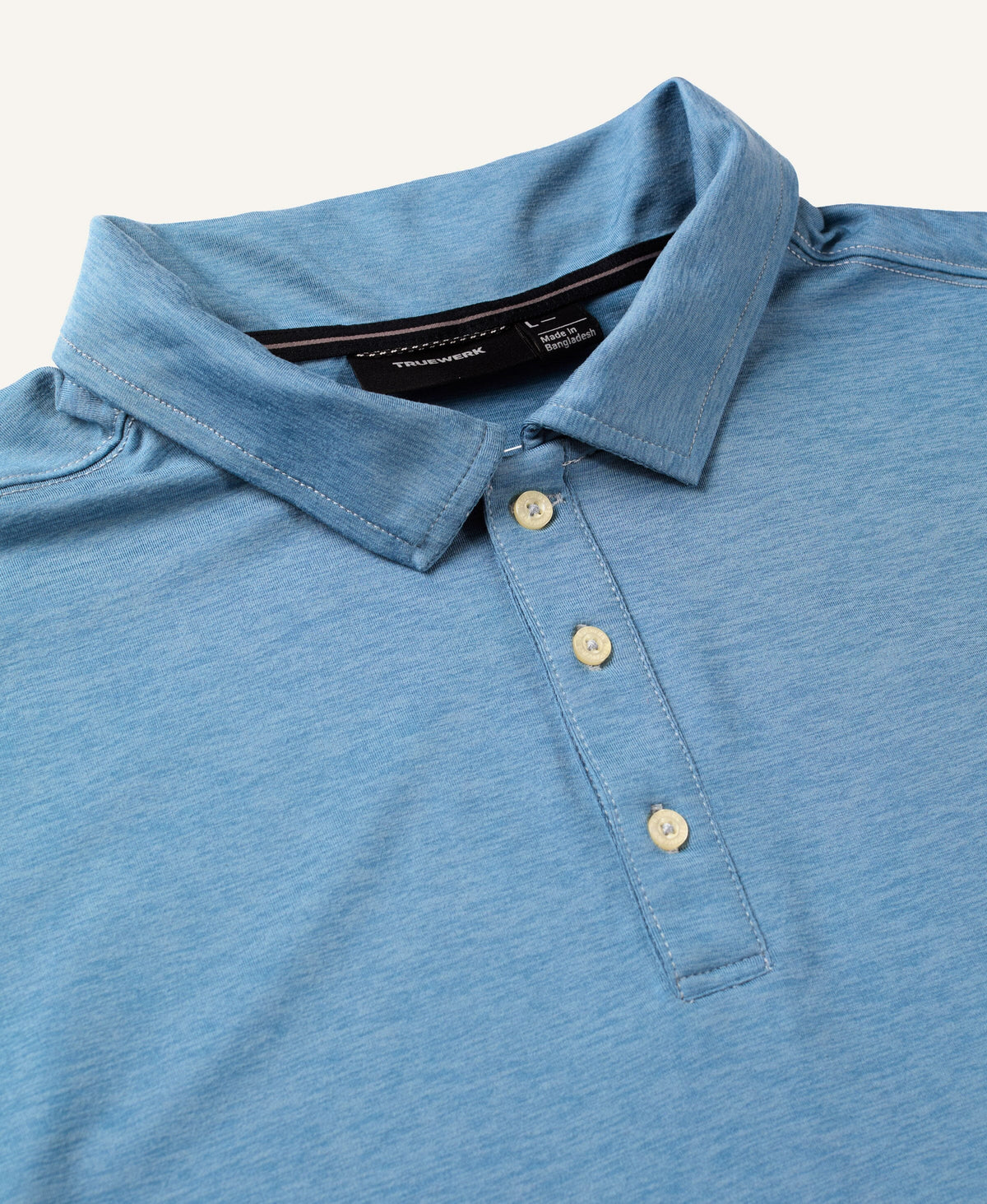 Truewerk EDO Polo #color_Heathered Horizon Blue